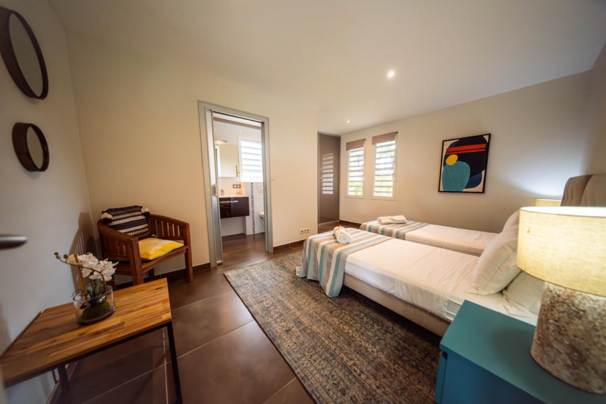 Location villa luxe 4 chambres trois ilets  - chambre 2 lits